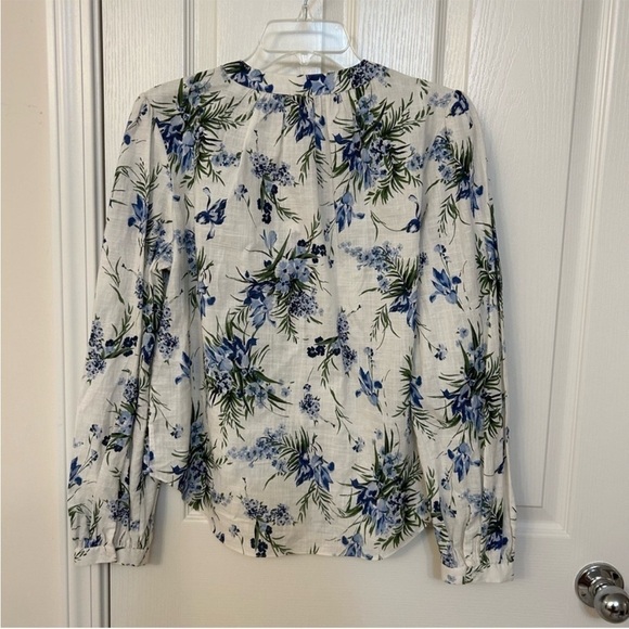 Veronica Beard Ashlynn Cotton Blouse in Off-White Multi Size 8 - Picture 12 of 12